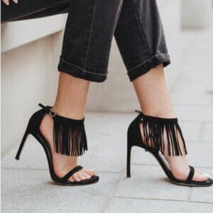 Stuart Weitzman “LoveFringe” suede Stiletto Heels
